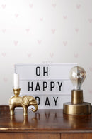 ESTAhome tapet små hjärtan - ljusrosa och vitt - Hemmavid.se