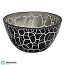 Nybro Crystal Skål Croco svart-silver  90x170 mm - Hemmavid