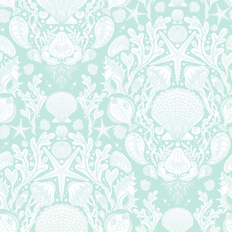 Deep Sea Damask - Aqua