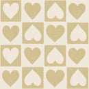 Reveal Wallpaper CheckeRöd Hearts - Ochre – designstark produkt för ett vackrare och mer personligt hem