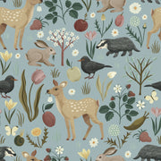 Reveal Wallpaper Trädgårdsrestaurang - Blå – designstark produkt för ett vackrare och mer personligt hem