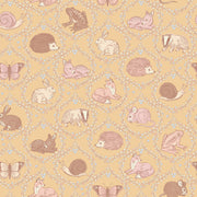 Reveal Wallpaper Forest Guest List Ogee - Ochre – designstark produkt för ett vackrare och mer personligt hem