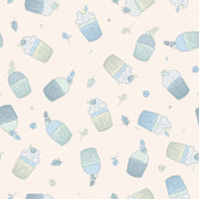 Reveal Wallpaper Cupcakes - Blå – designstark produkt för ett vackrare och mer personligt hem