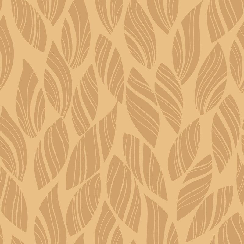 Reveal Wallpaper Knitted Leaf - Ochre – designstark produkt för ett vackrare och mer personligt hem