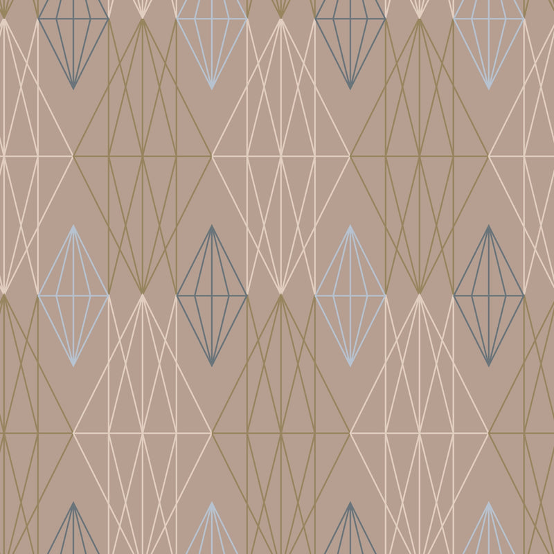 Reveal Wallpaper Diamond Geo - Brun – designstark produkt för ett vackrare och mer personligt hem