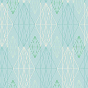 Reveal Wallpaper Diamond Geo - Turkos – designstark produkt för ett vackrare och mer personligt hem