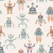 Reveal Wallpaper Robot Dance - Light – designstark produkt för ett vackrare och mer personligt hem