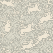 Reveal Wallpaper Celestial Sea Rabbit - half drop - Pearl – designstark produkt för ett vackrare och mer personligt hem