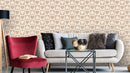 Reveal Wallpaper CheckeRöd Hearts - Terracotta – designstark produkt för ett vackrare och mer personligt hem