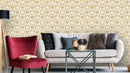 Reveal Wallpaper CheckeRöd Hearts - Ochre – designstark produkt för ett vackrare och mer personligt hem