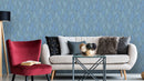 Reveal Wallpaper Knitted Leaf - Blå Mix – designstark produkt för ett vackrare och mer personligt hem