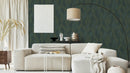 Reveal Wallpaper Knitted Leaf - Night Grön – designstark produkt för ett vackrare och mer personligt hem