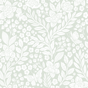 Reveal Wallpaper Butterfly Garden half drop - Grön – designstark produkt för ett vackrare och mer personligt hem