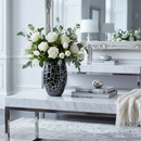 Nybro Crystal Vas Croco Konvex Svart Silver 260X 160 Mm – kvalitetsprodukt för hem och renovering