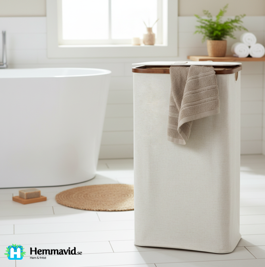 Bigso Tvättkorg Bamboo - Linne & Bambu, Stående