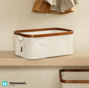 Bigso Förvaringsbox Bamboo - Linne & Bambu Small