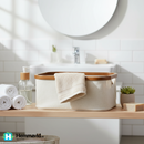 Bigso Förvaringsbox Bamboo - Linne & Bambu Small