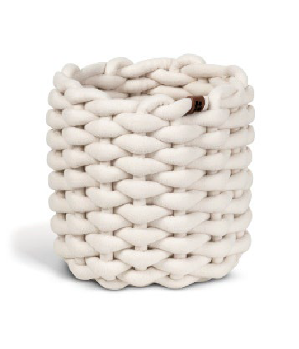 Bigso Rund korg i Peachskin, off-white - Small