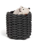 Bigso Rund korg i Peachskin, grå - Small