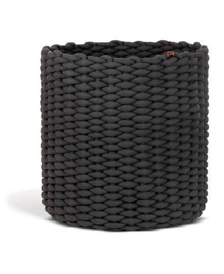 Bigso Rund korg i Peachskin, grå - X-Large