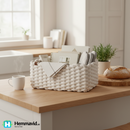 Bigso Rektangulär korg i Peachskin, off-white - X-Large