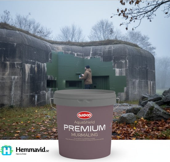 Gjöco AquaShield Premium Murmaling Vit - Diffusionsöppen putsfärg Lanseras våren 2026