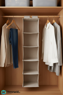 Bigso Hanging closet organizer beige