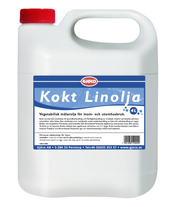 Gjöco Kokt Linolja i plastflaska- dunk. Torkar och kan användas som ytskikt – vårdande olja som skyddar träet mot fukt och...