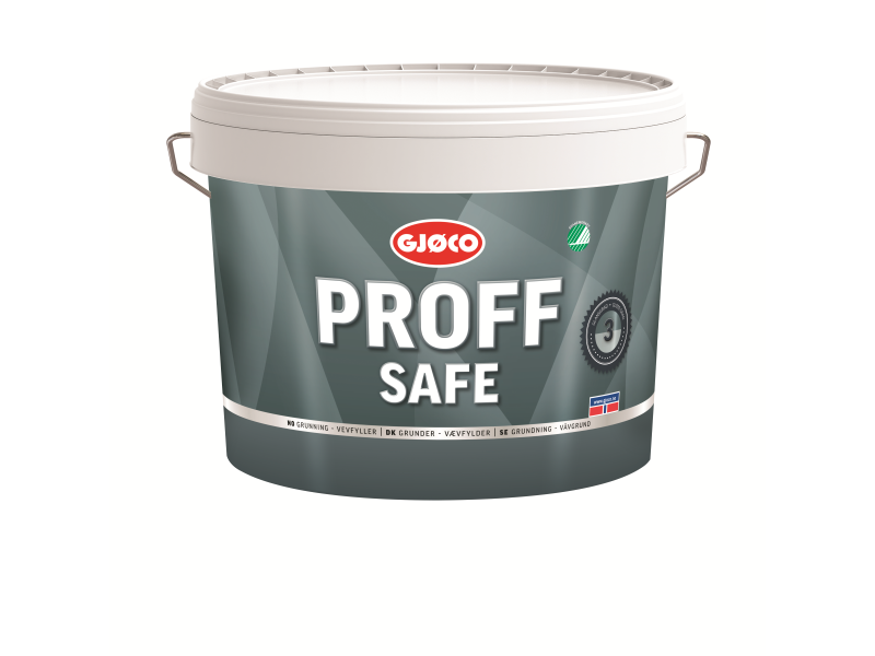 Gjøco Proff SAFE Hvit - 9L Grundfärg med god fyllförmåga. Väv och filtfiller.