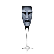 Målerås Glasbruk Kubik Champagne, MASQ TABLEWARE, Svart höjd 250mm – unikt konstglas och skulptur för personlig inredning