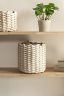 Bigso Rund korg i Peachskin, off-white - X-Large