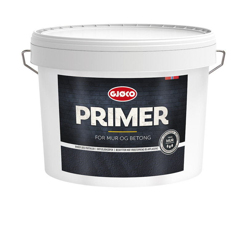 Gjøco Primer för mur och betong (Murseis) Transparent primer för taksten, mur och betong.