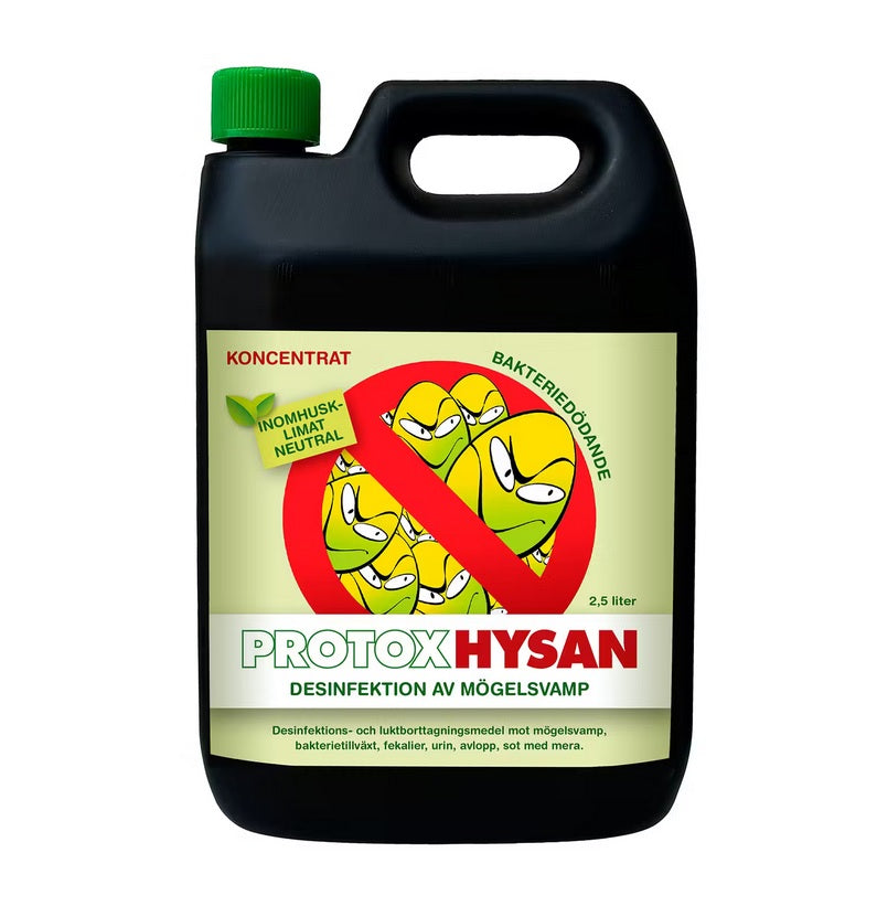 Protox HYSAN - 2,5L För rengöring och desinfektion av mögelsvamp.