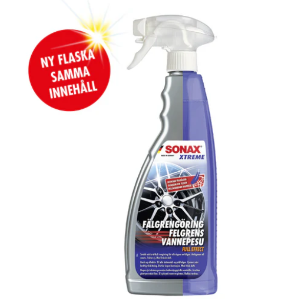 SONAX Xtreme Fälgrengöring +50% 750ml – tar effektivt bort bromsdamm och smuts från fälgar