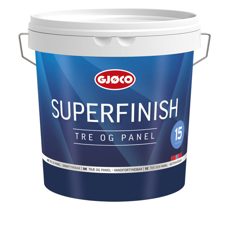 Gjøco Superfinish 15 Silkematt  - Slitstark silkematt akryllackfärg.