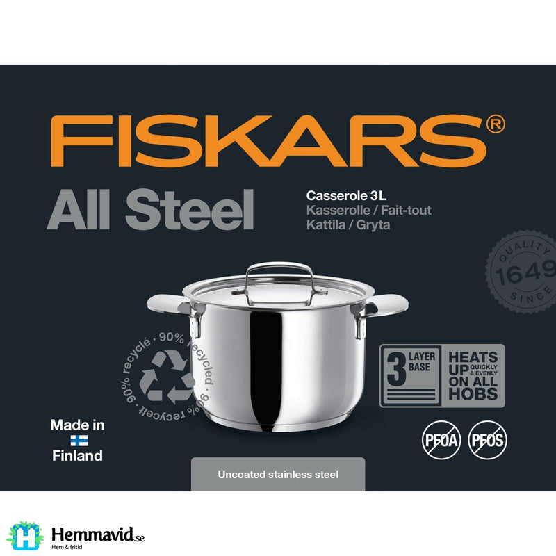 Fiskars All Steel gryta 3 L/18 cm - Hemmavid
