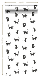 ESTAhome tapet kattungar - svart och vitt - Hemmavid.se