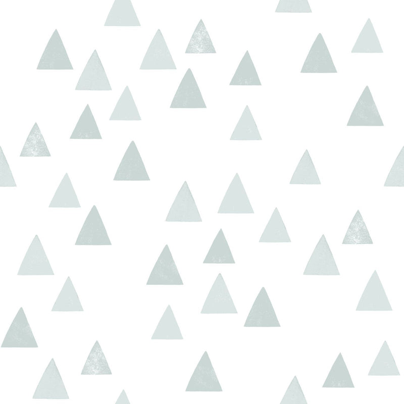 ESTAHOME tapet grafiska trianglar - gråblått - Hemmavid.se