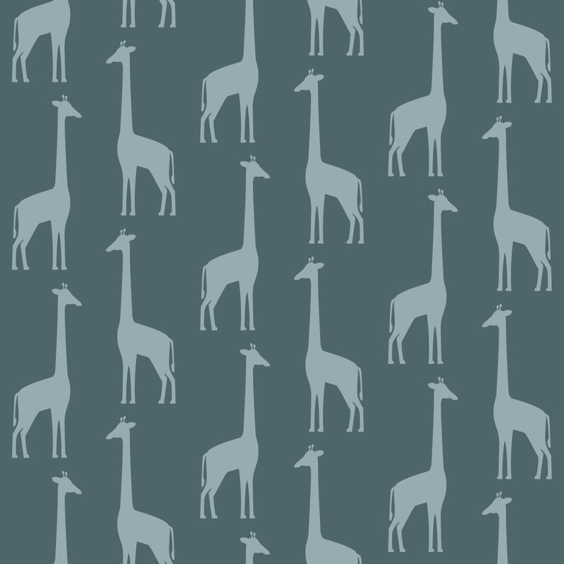 ESTAhome tapet giraffer - gråaktigt mörkblått - Hemmavid.se