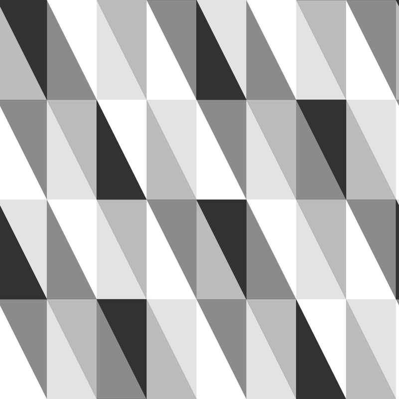 ESTAhome tapet trianglar - svart, grått och vitt - Hemmavid.se