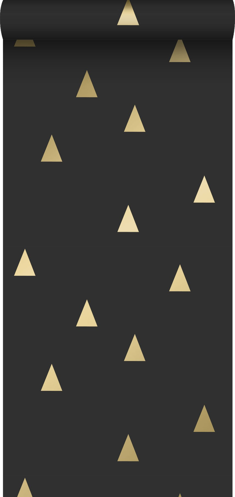 ESTAhome tapet grafiska trianglar - svart och guld - Hemmavid.se