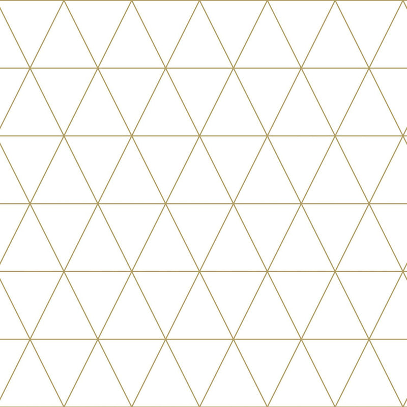 ESTAhome tapet grafiska trianglar - vitt och guld - Hemmavid.se