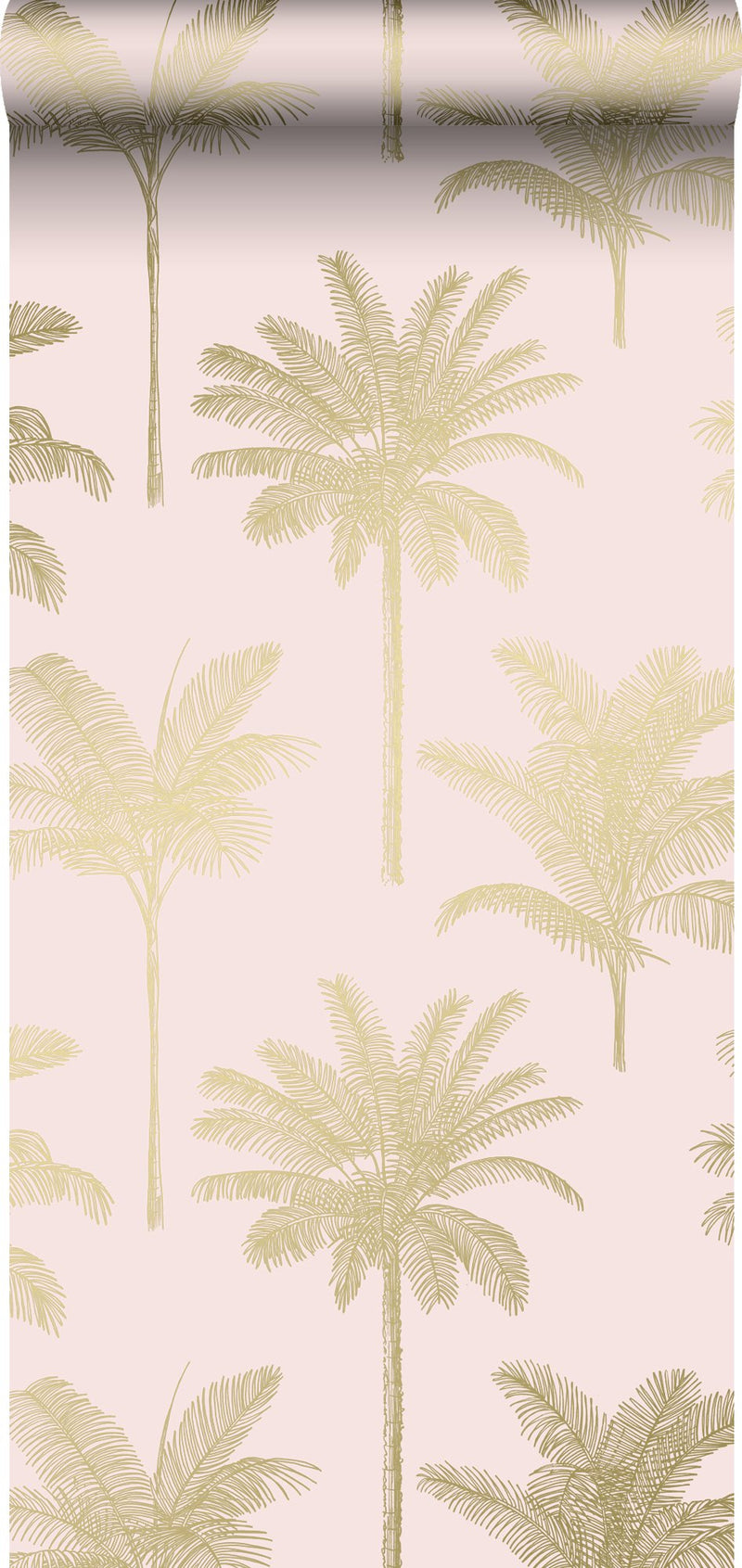 ESTAhome tapet palmer milt rosa och guld - Hemmavid.se