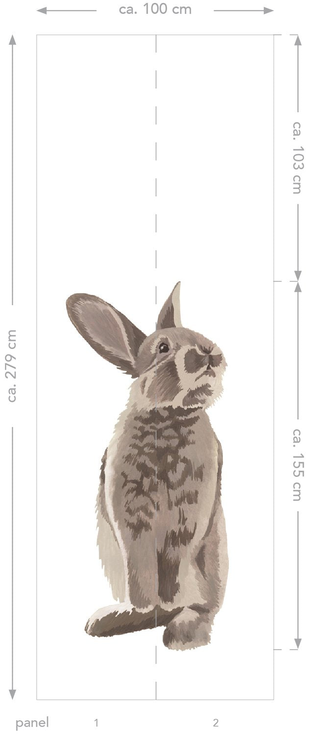 ESTAhome fototapet kanin brunt  på Hemmavid.se