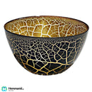 Nybro Crystal Skål Croco svart-guld 90x170 mm - Hemmavid