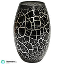 Nybro Crystal Vas Croco konvex svart-silver  260x160 mm - Hemmavid