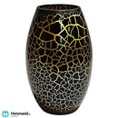 Nybro Crystal Vas Croco konvex svart-guld 260x160 mm - Hemmavid