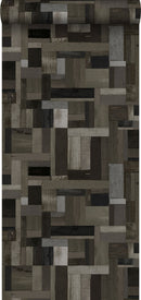 Origin tapet träskräp - svart och grått - Hemmavid.se