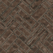 The Design Department Origin tapet metallplåtar med nitar - rostbrunt – mönstrad tapet för elegant väggdekoration