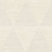 The Design Department Origin tapet slitna metalltrianglar - benvitt – mönstrad tapet för elegant väggdekoration
